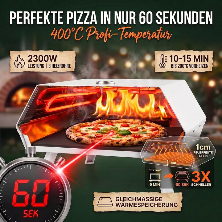Pizzaofen Elektrisch für 12-Zoll-Pizzen