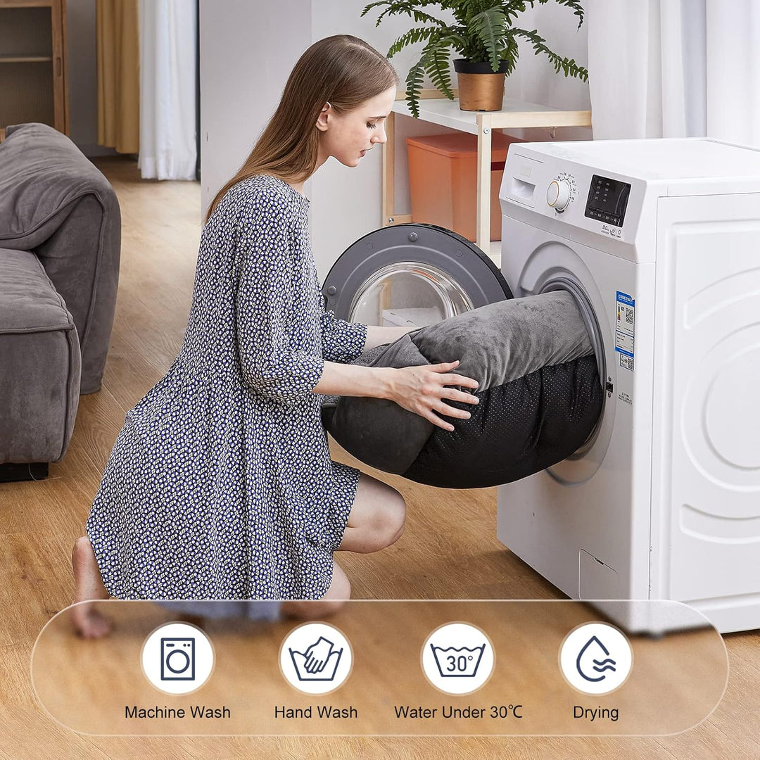 JOEJOY Hundebett Hundekorb Waschbar Hundekörbchen rutschfeste Hundebetten Flauschig Hundematratze mi