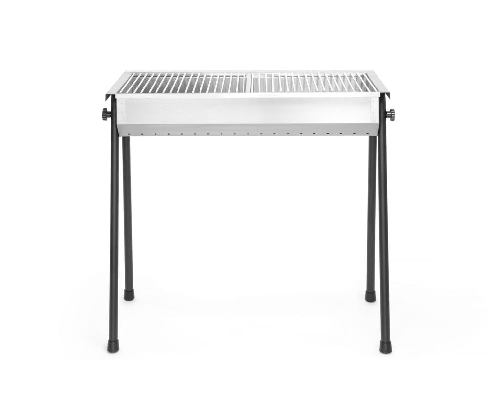 HENDI Holzkohlegrill, inkl 2 roste von je 345x345mm, Model Patio, mit abnehmbaren Füssen, Bräter, BB
