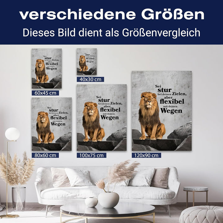 wandmotiv24 Leinwandbild Motivation, 80x60cm, Hochformat, Flexible Wege, Deko, Bilder auf Leinwand,