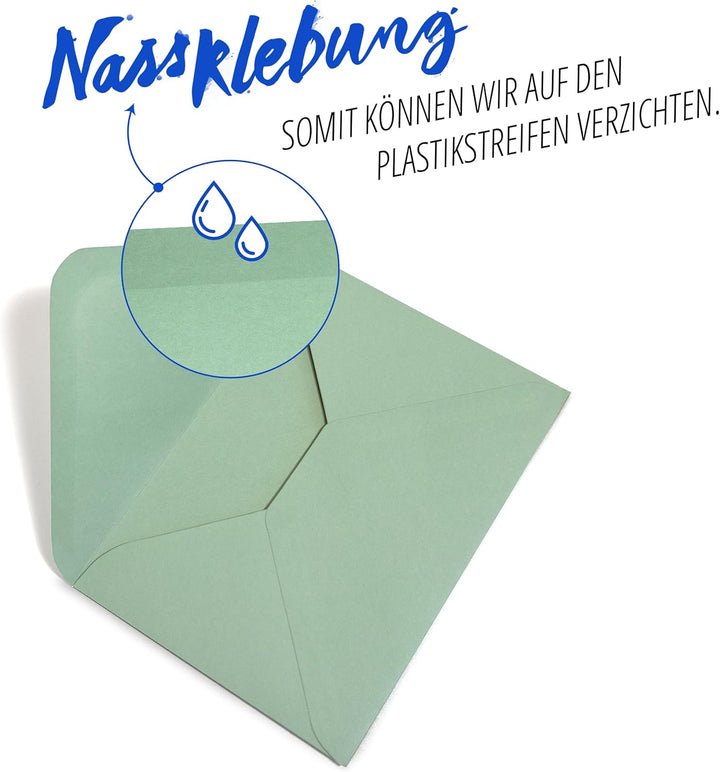 Japun – Briefumschläge (100 Stück) aus Papier, Kuvert, Umschlag ohne Fenster - DIN C6-162 x 114 mm -
