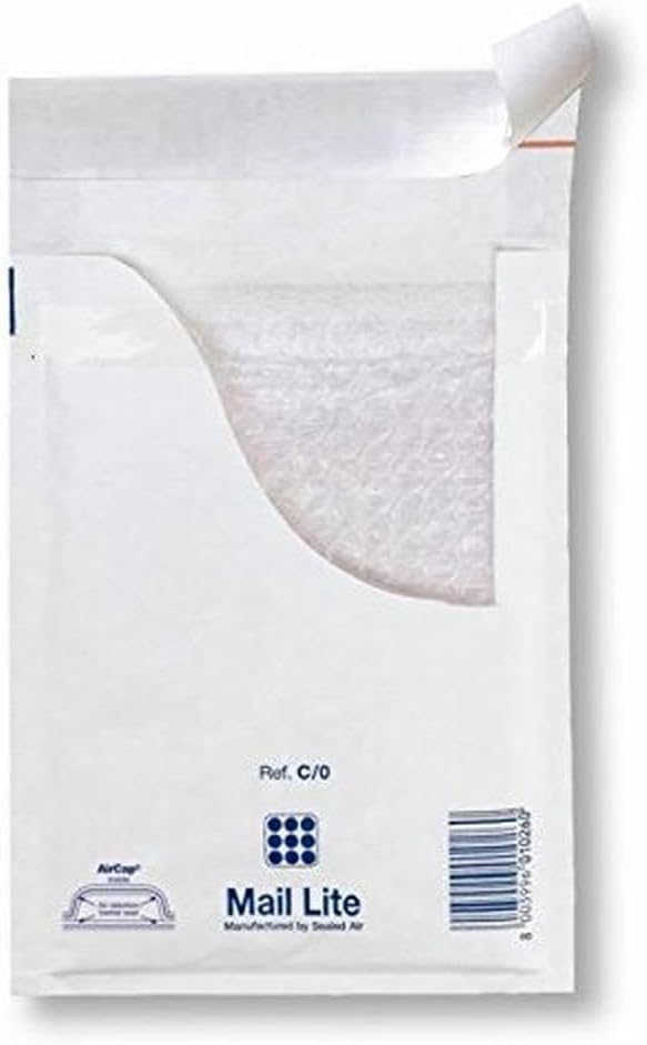 Mail Lite Briefumschläge, 180 x 260 mm, Weiss, 100 Stück Mittel weiss, Mittel weiss