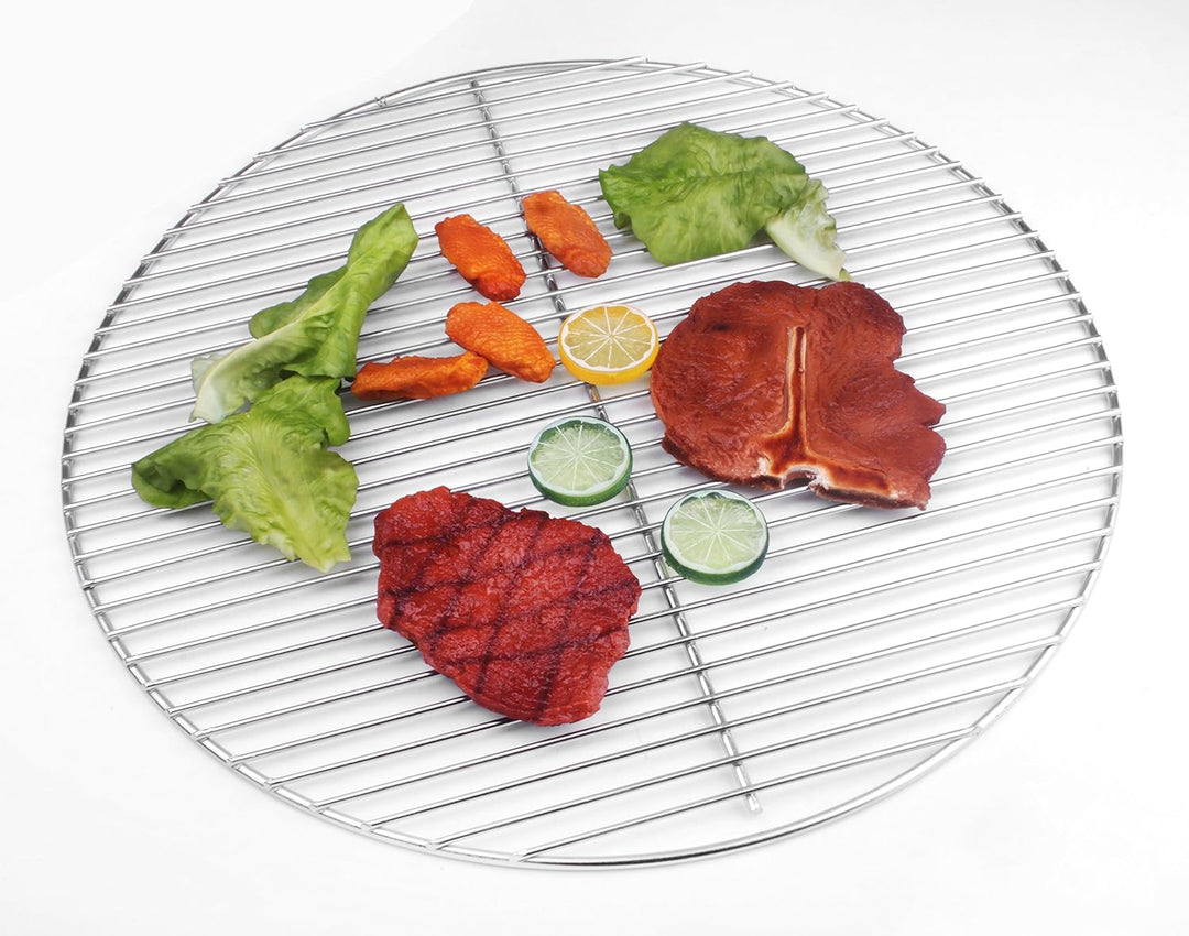 HeRo24 GRILLROST VERCHROMT 54,5 cm 6 mm Aussenring 4 mm Stäbe