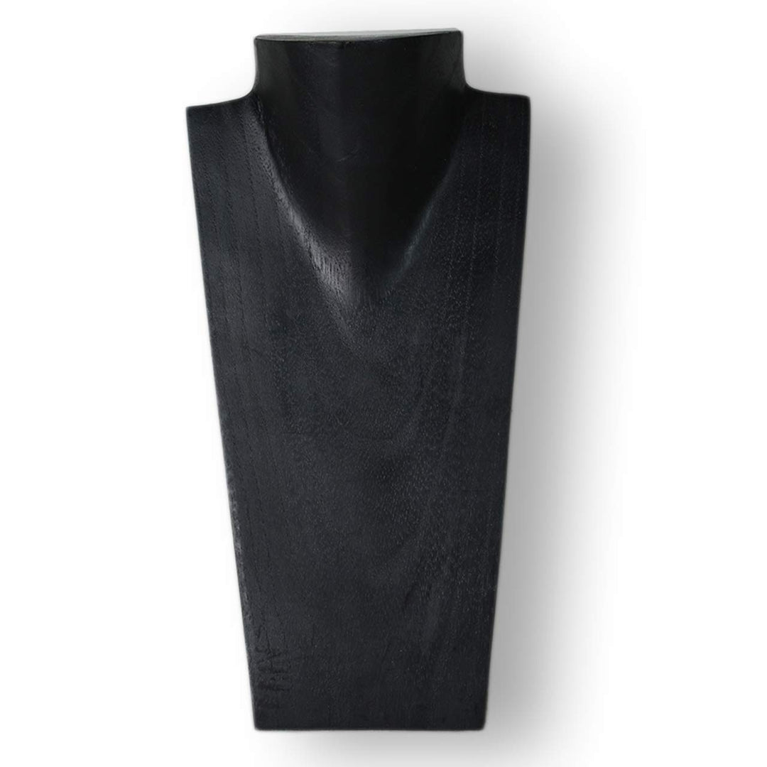 ART-CRAFT Halskettenständer Schmuckständer Halskettendisplay Schmuckbüste aus Holz schwarz 30 cm Sch