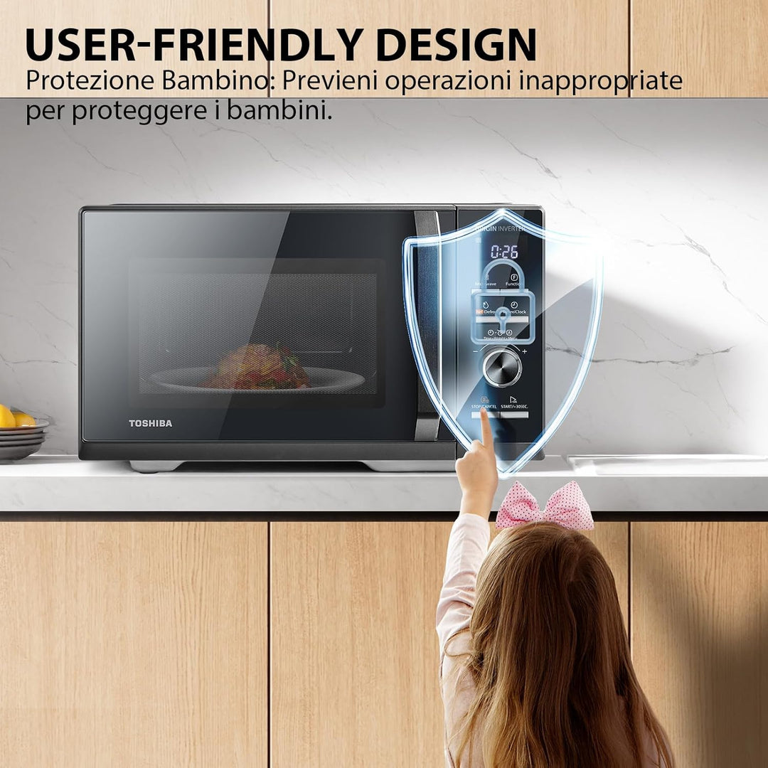 Toshiba MW3-AG25PFI(MG) Mikrowelle mit Grillfunktion - 25L 3-in-1 Kombigerät | 900W Origin-Inverter