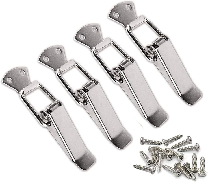 4PCS Edelstahl Spannverschluss mit Schrauben, kistenverschluss Hebelverschluss Federknebelverschluss