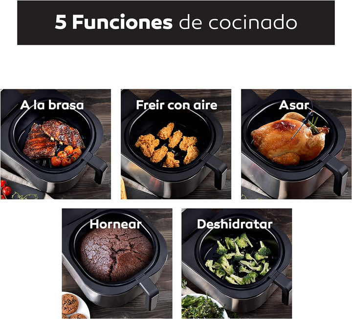 MasterPro Smokeless Grill | Elektrogrill mit 1760W Leistung und Ölspray Set | 5 Funktionen | Heisslu