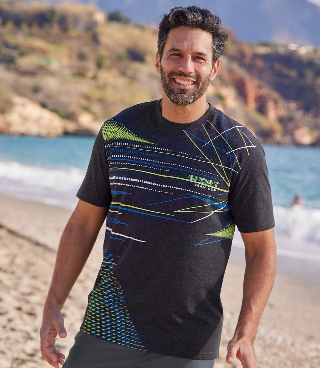 ATLAS FOR MEN - 3er-Pack Herren T-Shirts - Rundhalsausschnitt - Kurze Ärmel - Verfügbar in grossen G