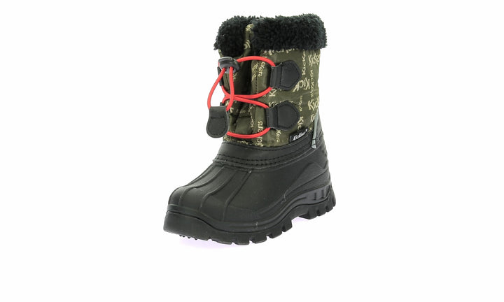Kickers Unisex Kinder SealsnowSchneestiefel 24 EU Schwarz Grün, 24 EU Schwarz Grün