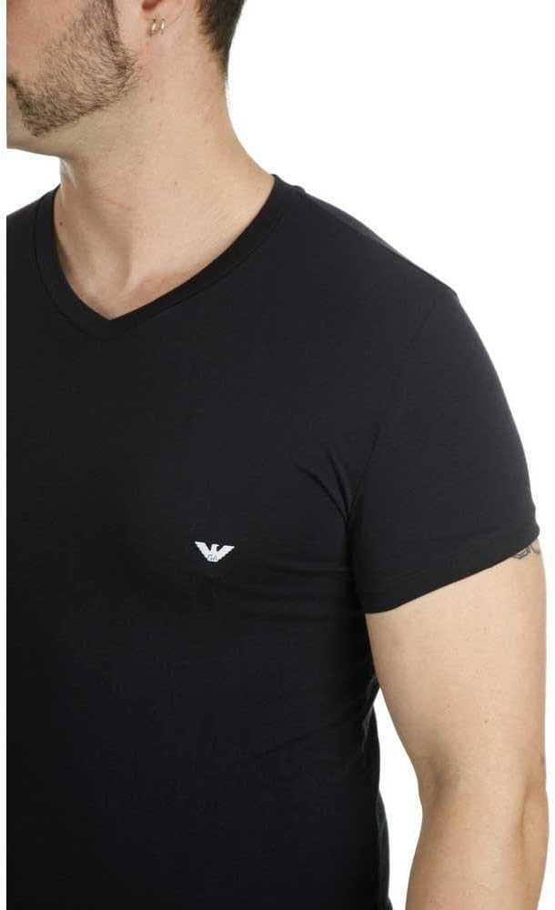 Emporio Armani Underwear Herren Emporio Armani Men's Basic - Stretch Cotton T-Shirt with V-Neck Schl