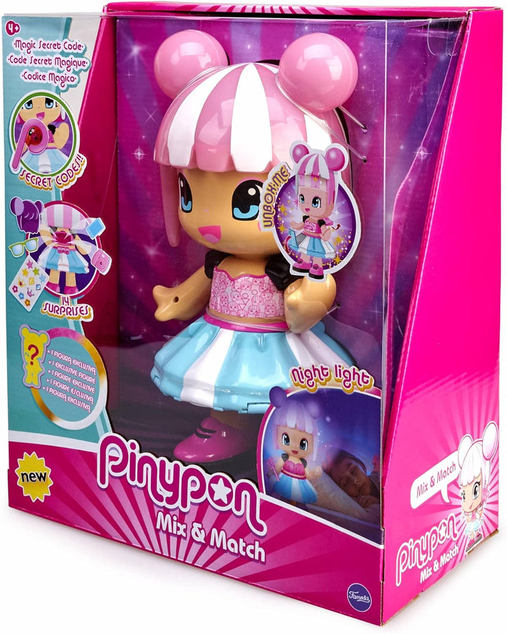 Pinypon Magic Secret Code, grosse Figur mit 30 cm voller Überraschungen für Jungen und Mädchen von 4