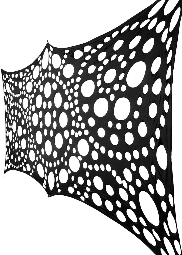 PSYWORK Segel Spandex | Psychedelic Universe | Schwarz | 3 x 6m | Wandtuch Wandbehang Stoff Neon Dek