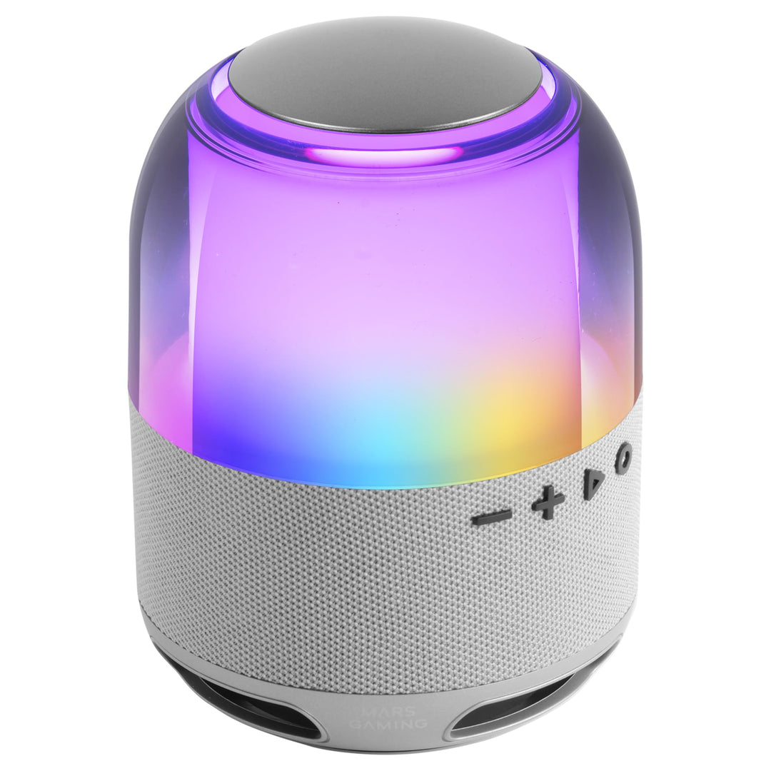 Mars Gaming MS-Flow, Tragbarer 15W Bluetooth-Lautsprecher, Leistungsstarker Klang mit DeepBass 57mm