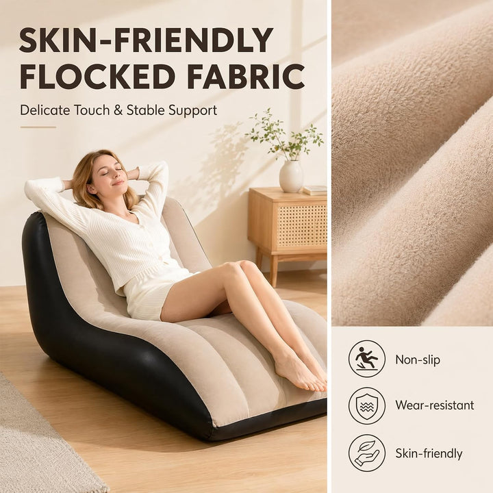 Generisch Aufblasbares Sofa, Luftsofa, Aufblasbarer Sessel, Campingsofa, Tragbare Flocking Aufblasba