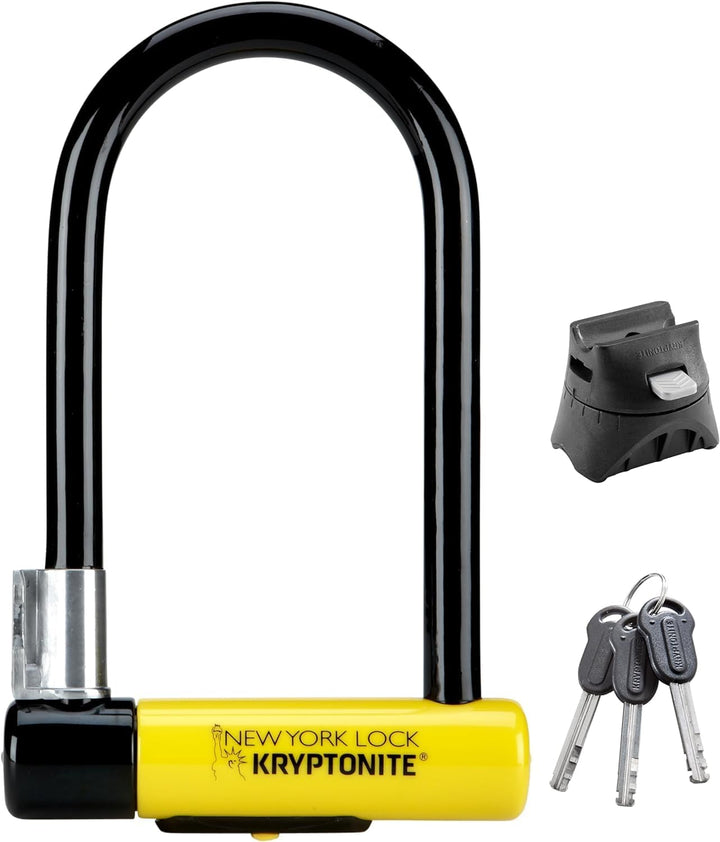 Kryptonite New York Standard Fahrrad Bügelschloss New York Lock Standard (10x20cm) Schloss + Schlauf