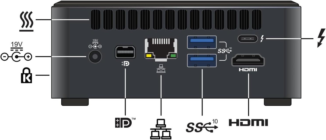 Intel Canyon NUC10I3FNHN EU Barebone L6 EU Cord, BXNUC10I3FNHN2