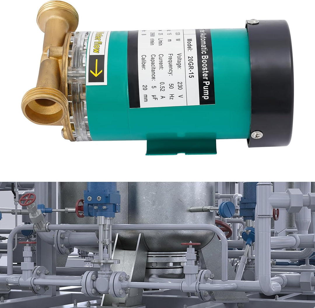 120W Druckerhöhungspumpe Kreiselpumpe 25L/min Umwälzpumpe Heizung, Automatische Start-/Abschaltpumpe