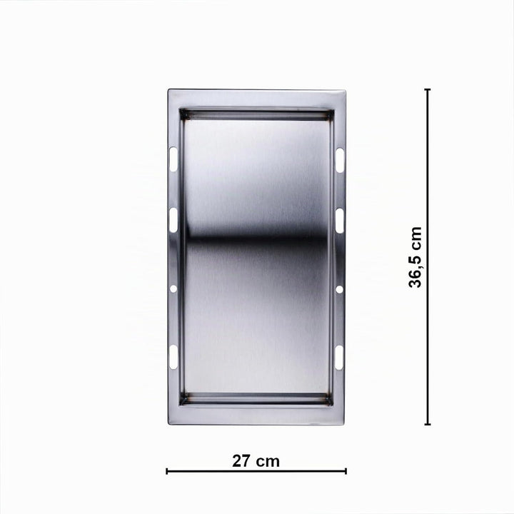 SANTOS einsetzbare Grillpfanne/Einsatzpfanne - Edelstahl Plancha - 27x36,5x4cm - Broil King Monarch