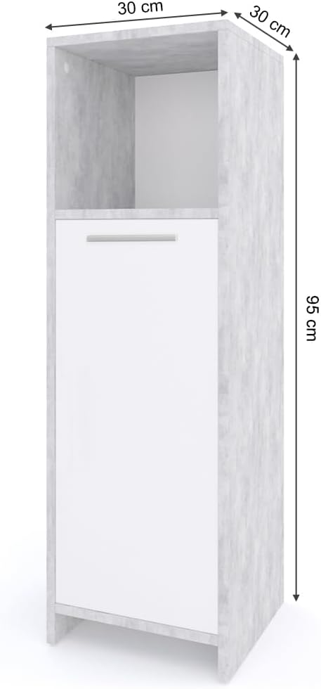 Vicco Badezimmerschrank Kiko Unterschrank Waschbeckenunterschrank Hochschrank Badmöbel Schrank Midi-