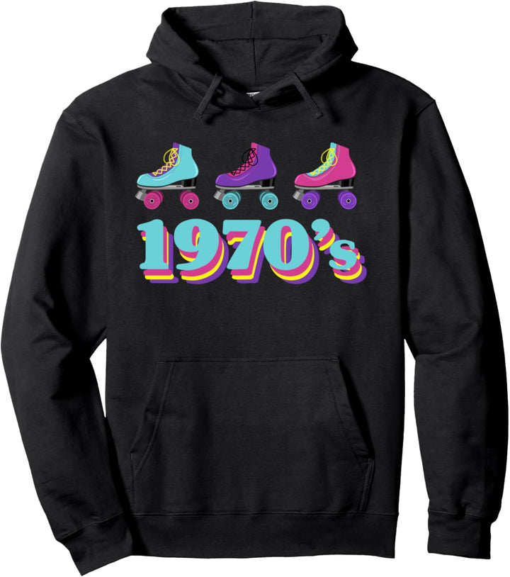 1970er Jahre Rollschuhe Lustiges 70er Jahre Party Pullover Hoodie