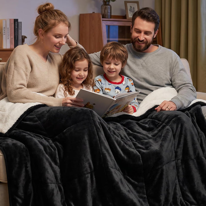 CHOSHOME Kuscheldecke Flauschig 220x240CM Kuscheldecke Warm Sherpa Decke Flauschige Decke Dicke Warm