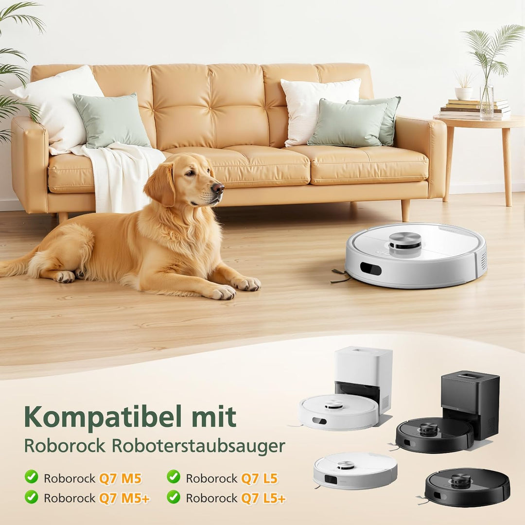 20 Stück Zubehör Ersatzteile für Roborock Q7 M5/Q7 M5+/Q7 L5/Q7 L5+ Saugroboter, 2 Rollenbürste, 4 H