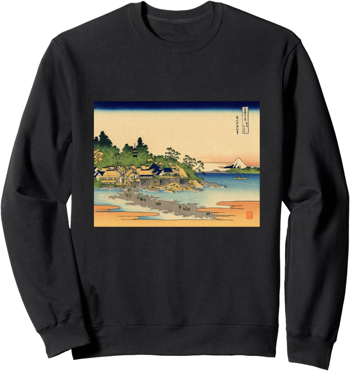 Katsushika Hokusai's Enoshima in Sagami Province Sweatshirt