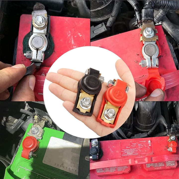 MEIRIYFA Auto Batterie Kabel Klemme Stecker, positive und negative Klemmen Reine Kupfer Adapter Stec