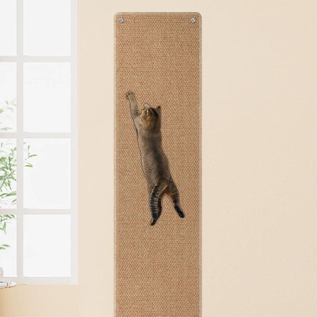 verdickte Kratzmatte für Katzen mit 16 Befestigungsstiften 180x40cm | Grosse Kratzschutzmatte für Wa