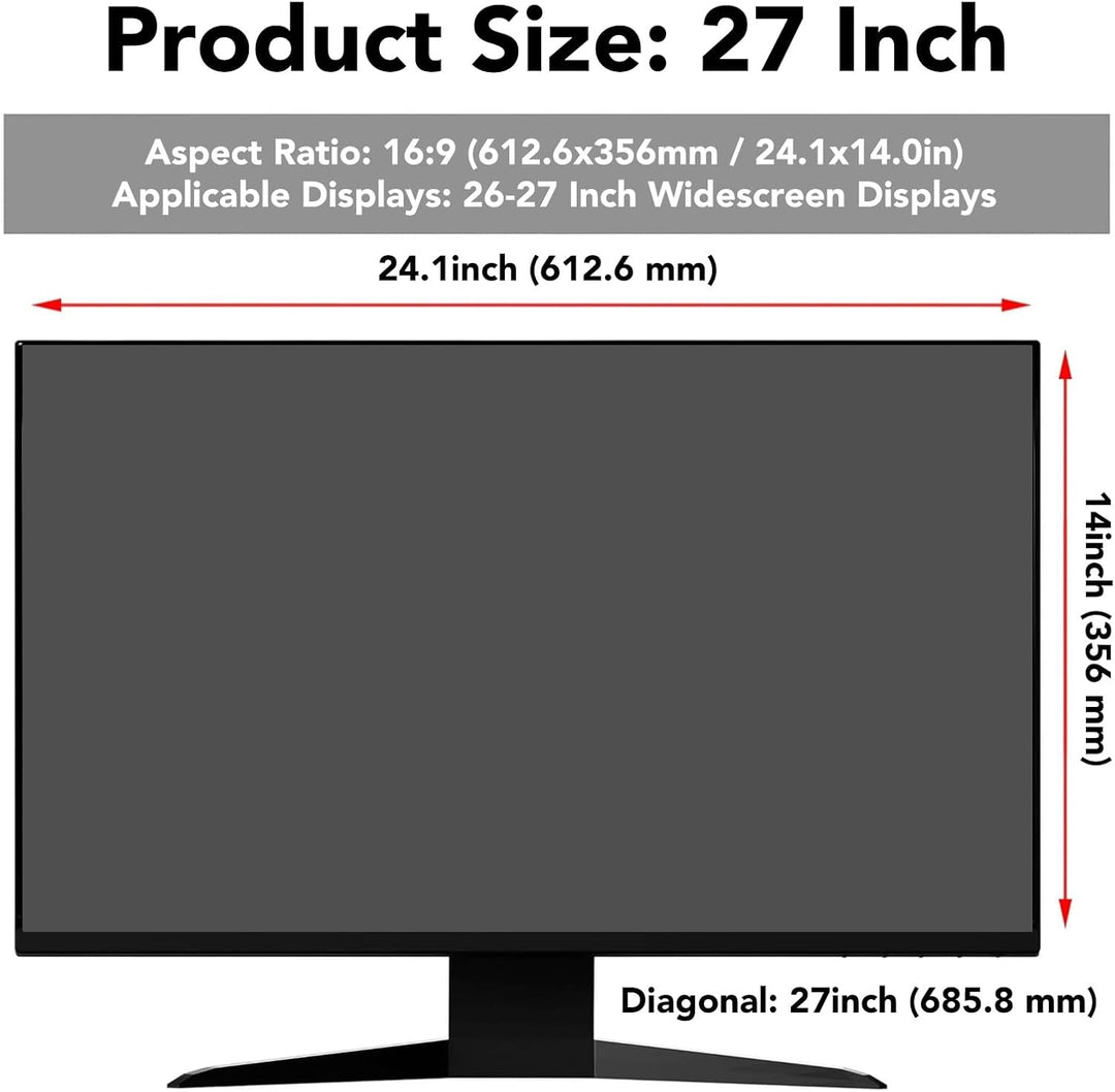 Focket 27 Zoll Computer Privacy Screen Filter Anti Blue Blue Light Protector Film für 26 27 Zoll 16: