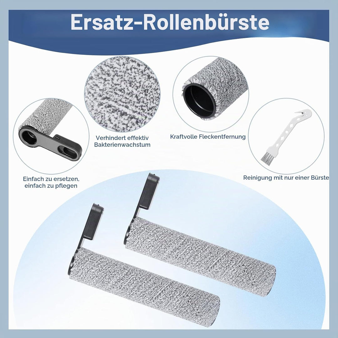 Bürstenrolle Filter Ersatzteile für Roborock Flexi/Flexi Pro Nass-Trocken-Sauger Zubehör (2 Bürstenr