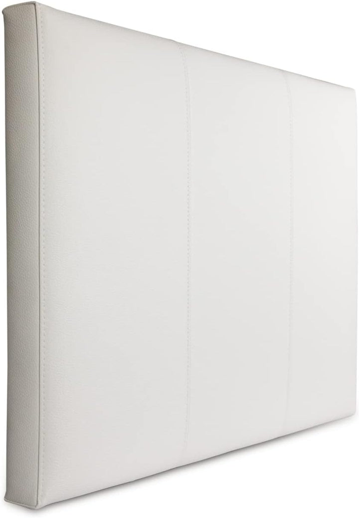 P17 | Kopfteil aus Kunstleder | 80 x 60 | gestreift | Einzelbett | (Weiss) 80 x 60 cm Eco Leather -