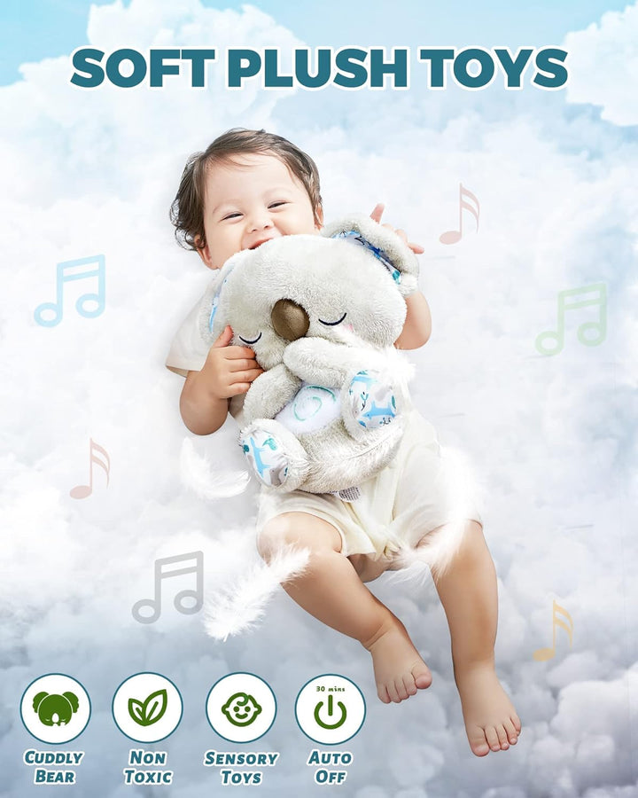Super Wings Auby Soothe 'n' Cuddle Koala, Plüschspielzeug mit 10 Schlafliedern, Lichtern und rhythmi