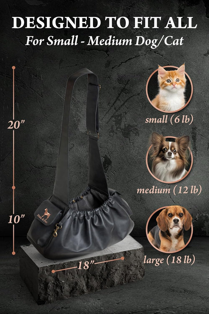 Noah &amp; Paw Hundetragetasche für Kleine Hunde bis 10kg, Hundetasche mit Verstellbarem Schultergurt, u