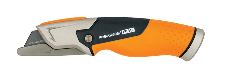 Fiskars Universalmesser mit feststehender Klinge, Länge 18,2 cm, Rostfreier Stahl/Kunststoff, Schwar