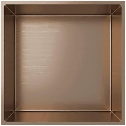 ALONI Wandnische Edelstahl Kupfer gebürstet rostfrei 30,5x30,5x10 cm - Einbau-Duschnische Badezimmer