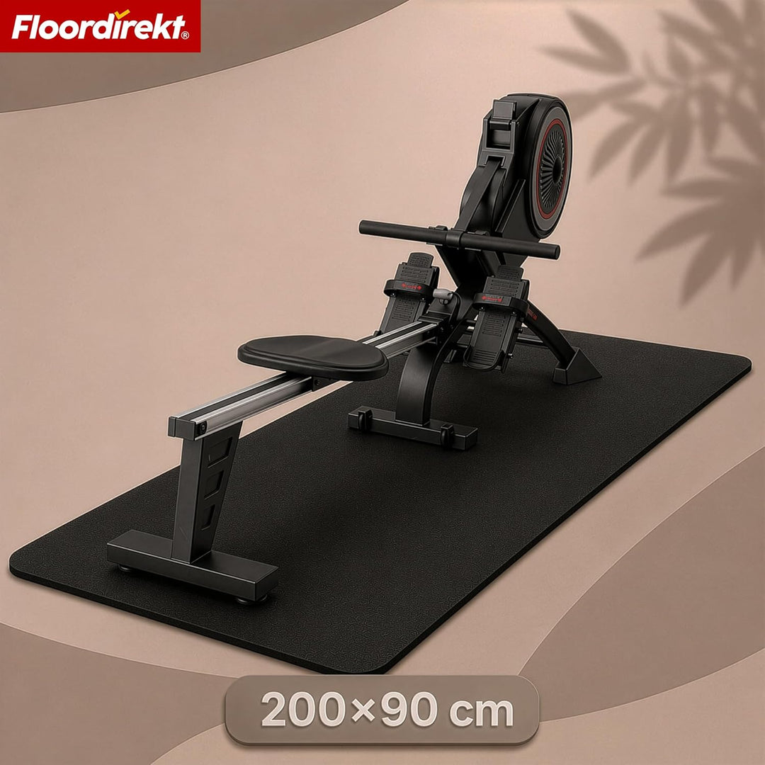 Floordirekt Bodenschutzmatte Fitnessgerät Laufband Matte 8mm Dicke - rutschfest stossdämpfend - Fitn