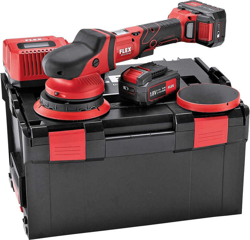 Flex Akku Exzenterpolierer 18 V (Polierer/Poliermaschine) XFE 15 150 18.0-EC/5.0 Set - ‎418.099