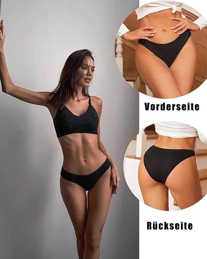 BeReady 6er Pack Unterhosen Damen Baumwolle Stretch Slips Baumwoll Hipster Bequeme Unterwäsche Cotto