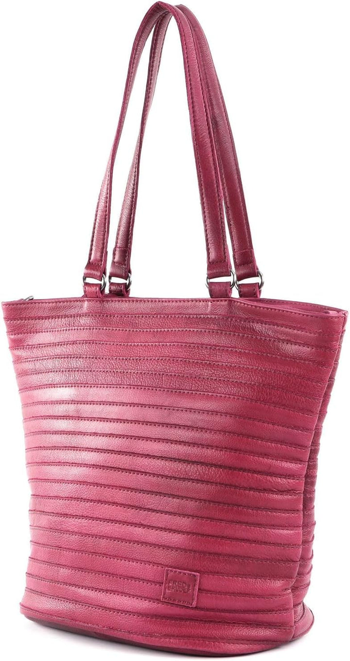 FREDsBRUDER Punz Shopper Tasche Leder 30 cm, orchid pink, Einheitsgrösse