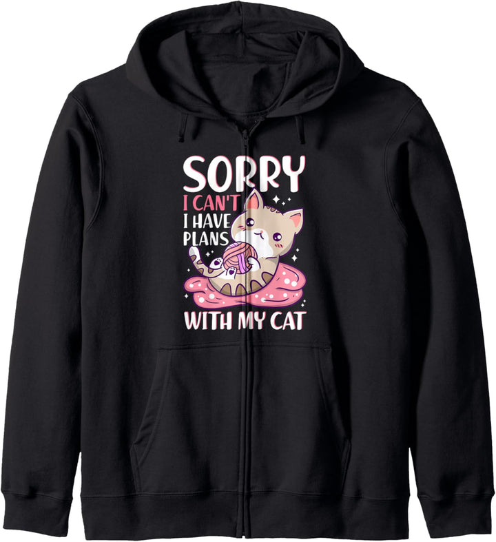 Tut mir leid keine Zeit - Ich habe Pläne mit meiner Katze Kapuzenjacke