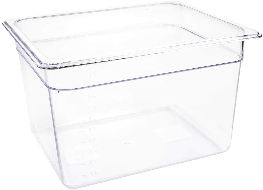 Vogue 1/2 Gastronorm-Behälter, 200 mm, 10,8 l, transparent, für Catering, Lebensmittelaufbewahrung 3