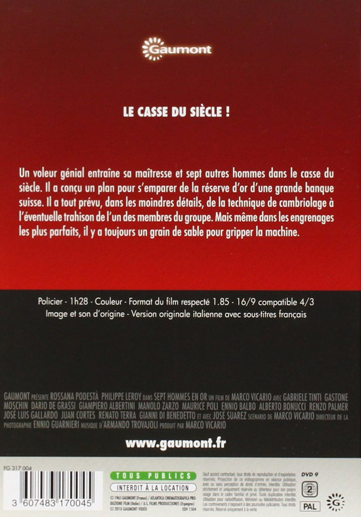 Sept hommes en or [FR Import], DVD