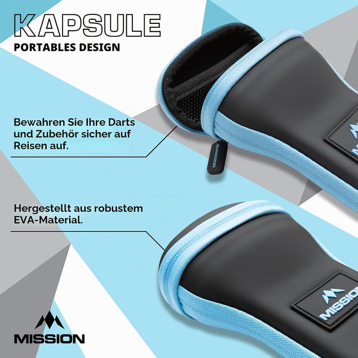 Mission | Kapsule | Eva Case | Schwarz & Blau | Darttasche/Aufbewahrungstasche