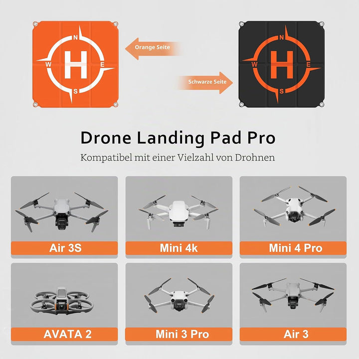 Drohnen-Landeplatz,faltbares doppelseitiges wasserdichtes Universal Helipad (22in/55cm) für DJI Mini