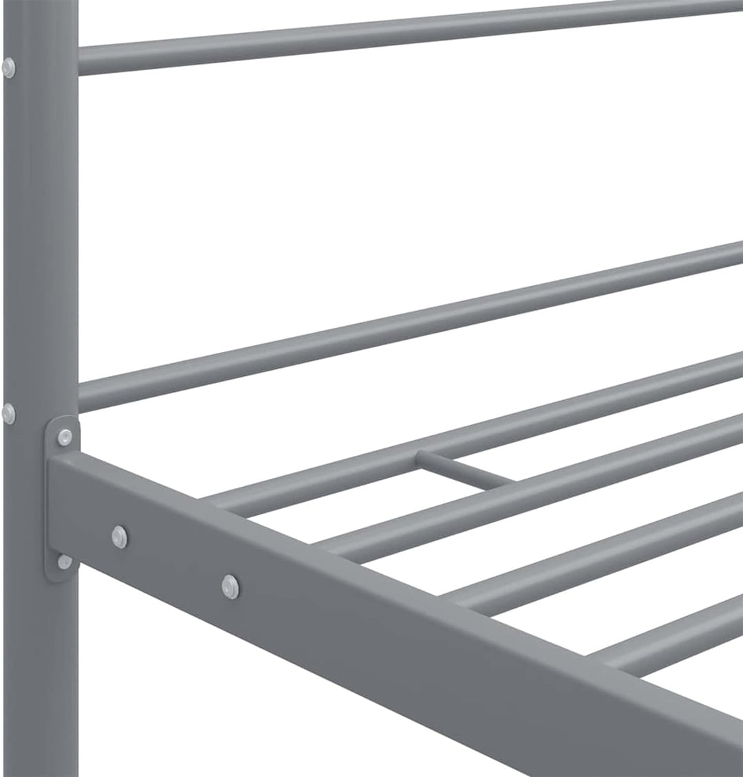 Susany Himmelbett Metallbett Bettgestell Einzelbett Jugendbett Schlafzimmerbett Grau Metall 120x200