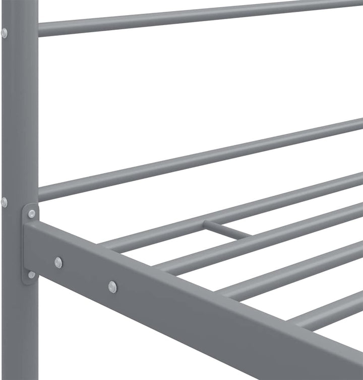 Susany Himmelbett Metallbett Bettgestell Einzelbett Jugendbett Schlafzimmerbett Grau Metall 120x200