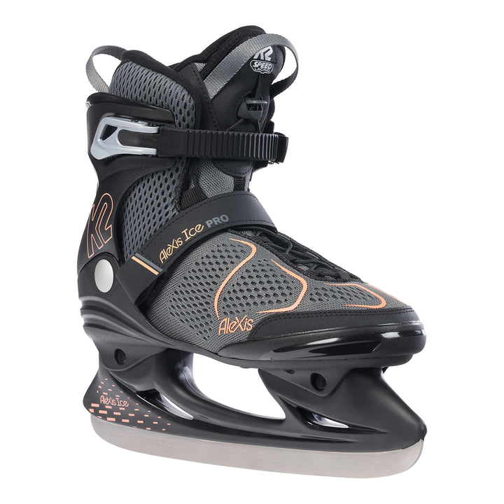 K2 Damen Alexis Ice PRO Schlittschuhe EU: 34 (UK: 1.5 / cm: 21 black - anthracite - coral, EU: 34 (U