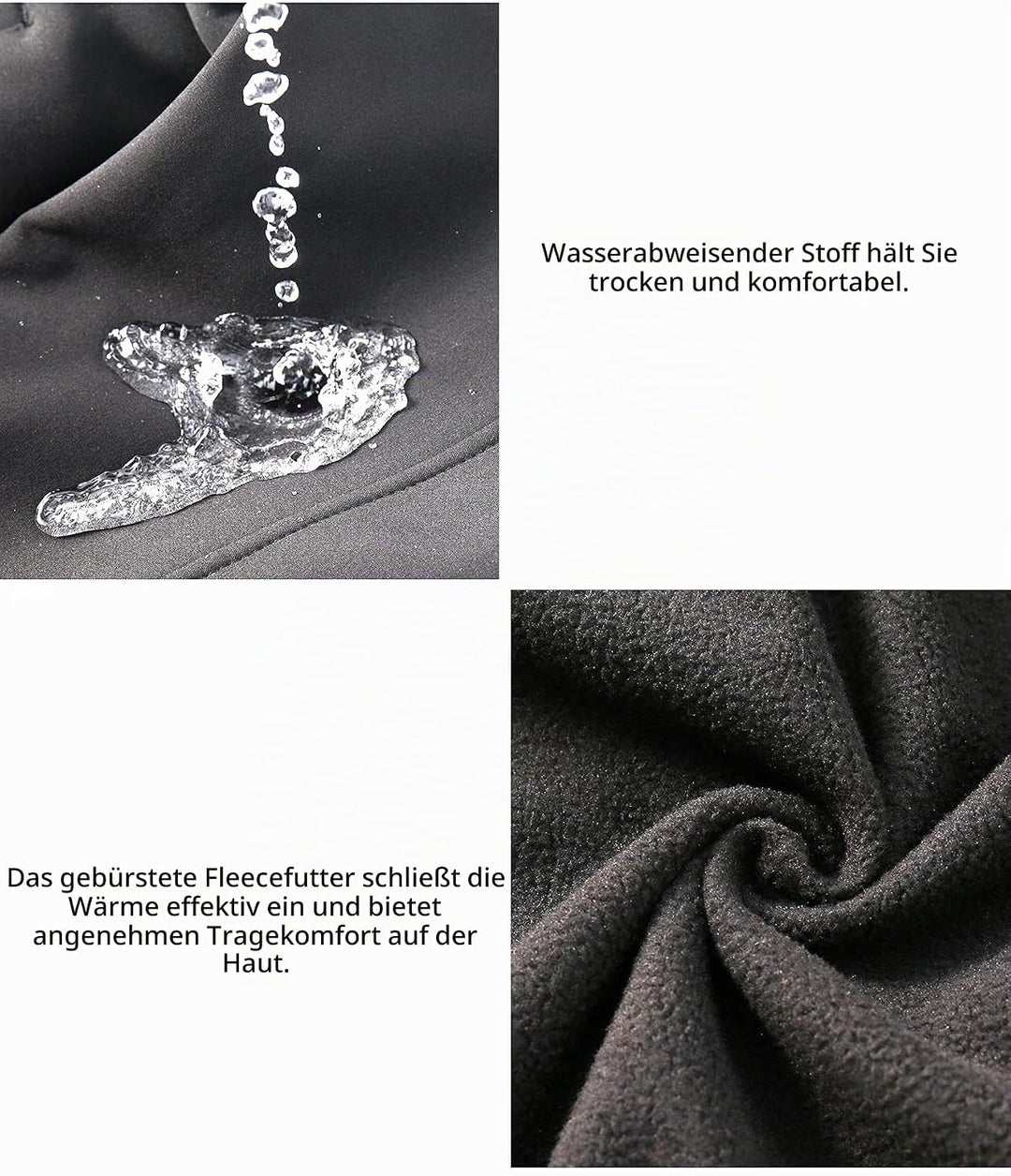 Little Donkey Andy Softshelljacke für Damen mit abnehmbarer Kapuze, Fleecefutter und Wasserabweisend