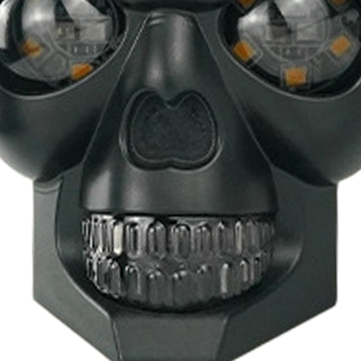 Feurige Totenkopflampe - Universal 12V Blinklicht Paar wasserdicht mit Glow Fackeln Set mit Glanz Mo
